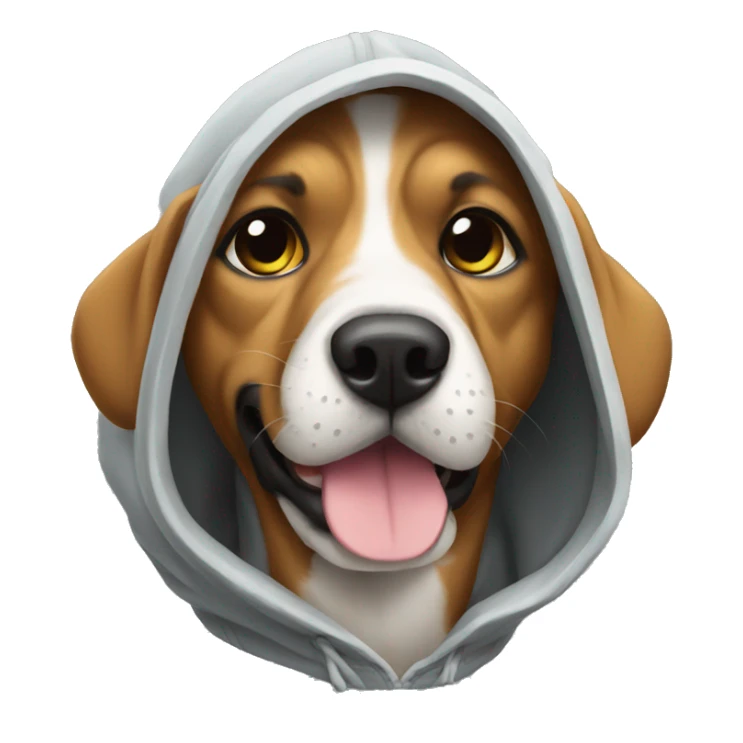 Dog with a hoodie  sticker