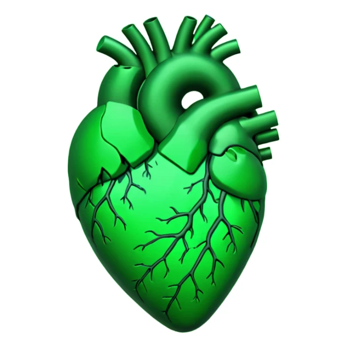 Money anatomical heart green sticker
