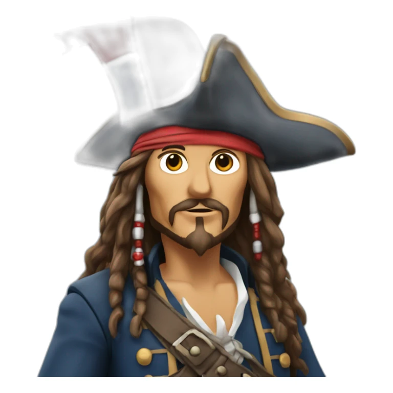 Jack Sparrow Who carries the French flag sticker