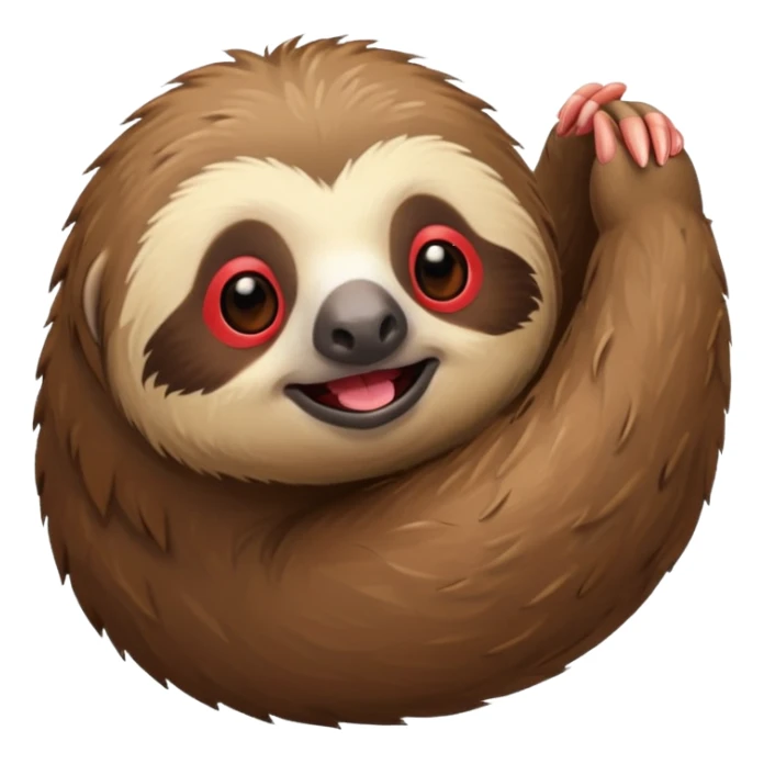 paresseux avec une crête rouge sticker