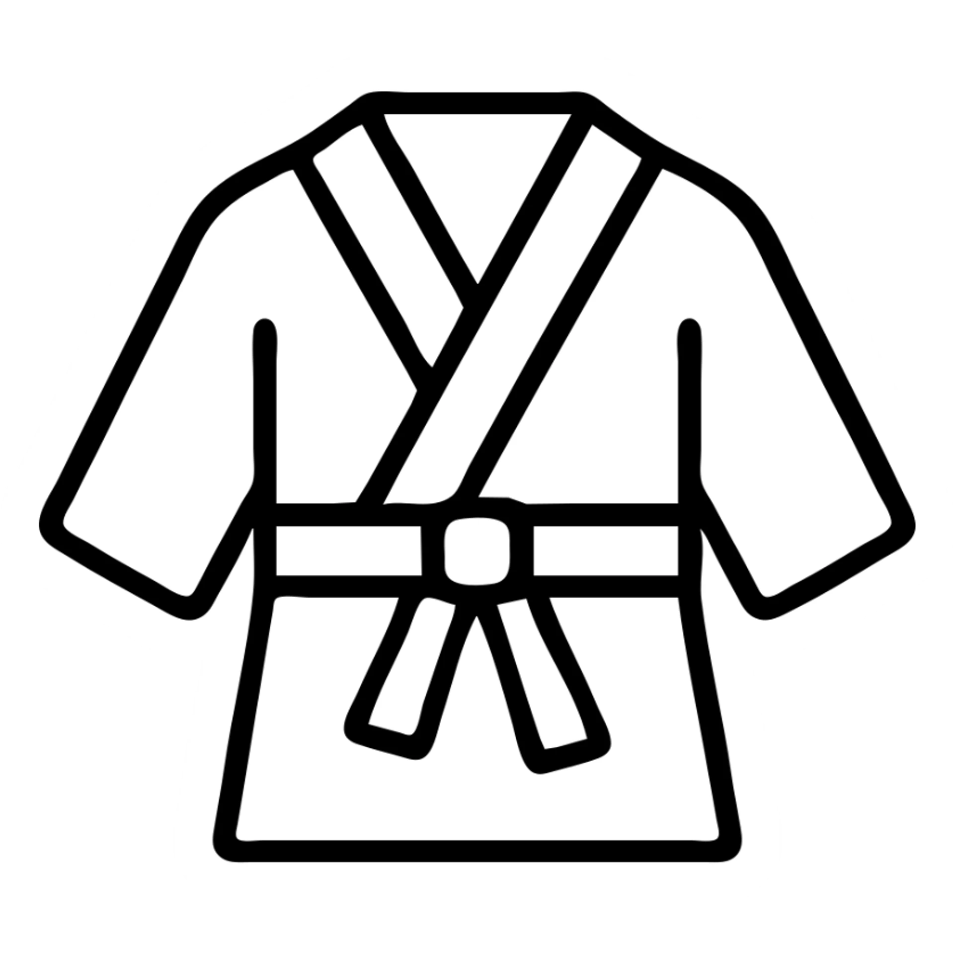 Simple white martial arts gi uniform sticker