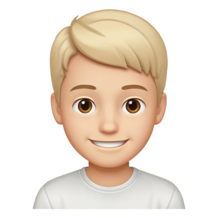 casual white shirt portrait boy smiling  sticker