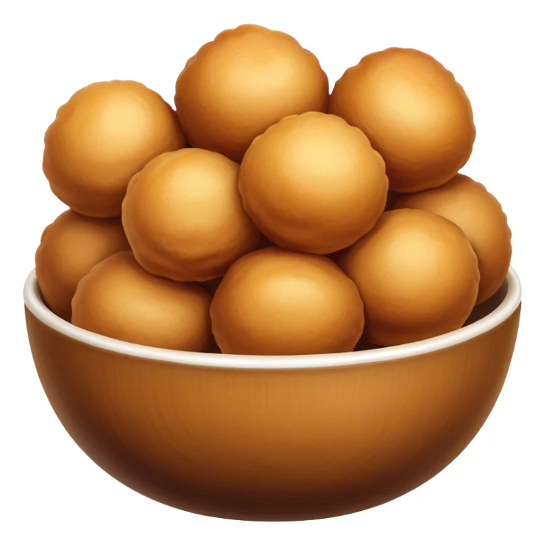 very spherical round deep fried dough balls in a bowl sticker