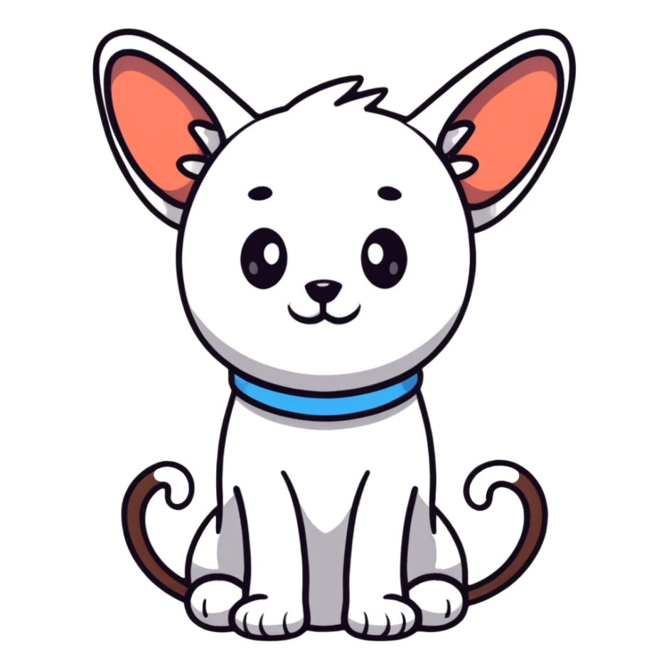 male human puppy ears sticker