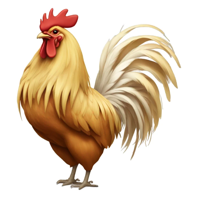 Beautiful Rooster with long blonde hair sticker