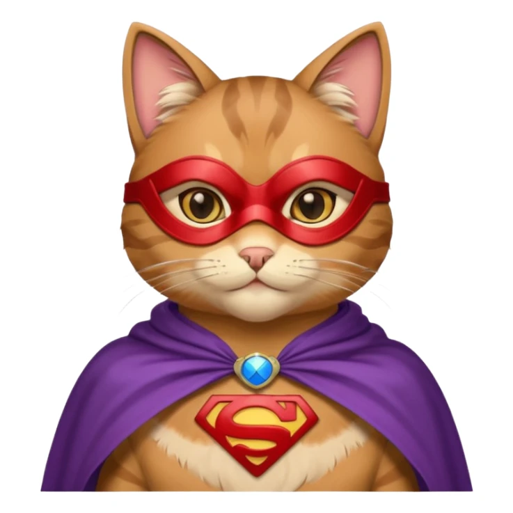 Cat hero sticker