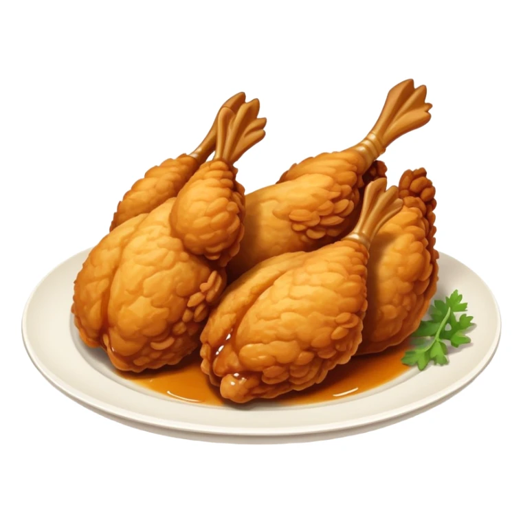 Plate of deep fried jidori chicken sticker