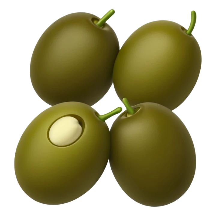 just black and green olives cut sticker
