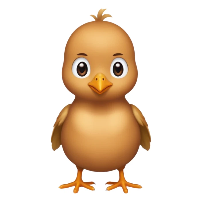 A chick with no arms with human feet staring sticker