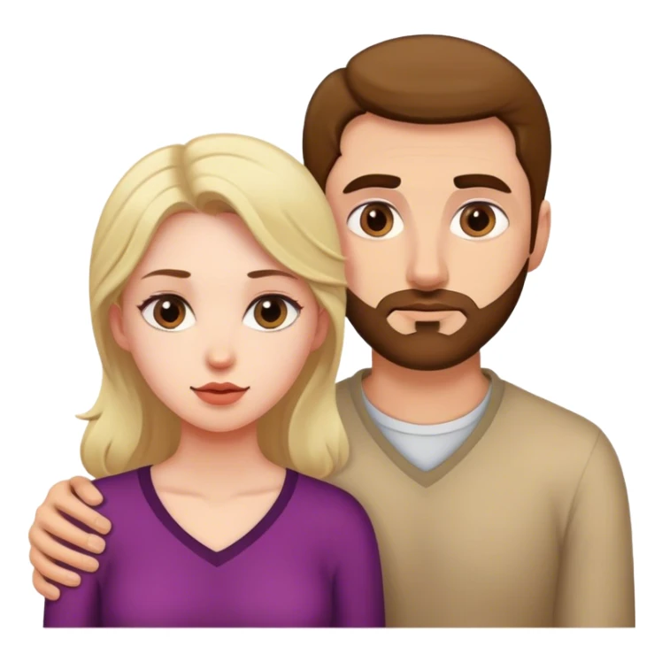 a women with man peaking over shoulder sticker