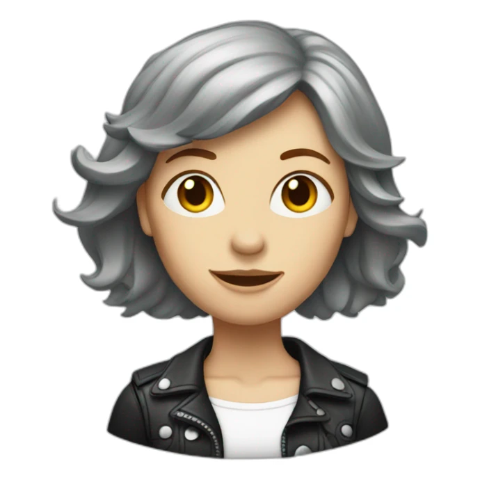 red-haired woman with rocker sign sticker