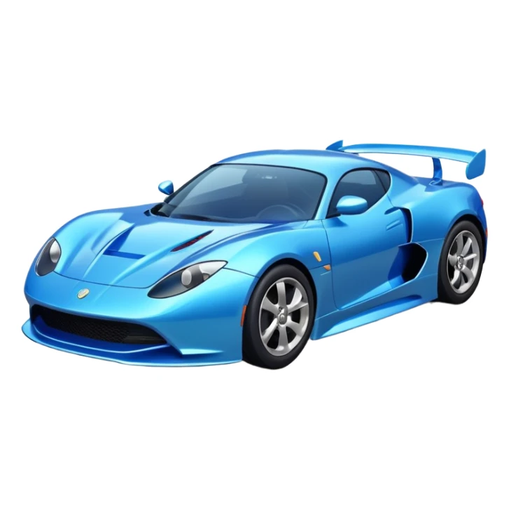 blue sport car sticker