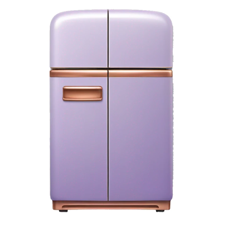 Realistic pastel Purple and metallic copper vintage fridge.  sticker