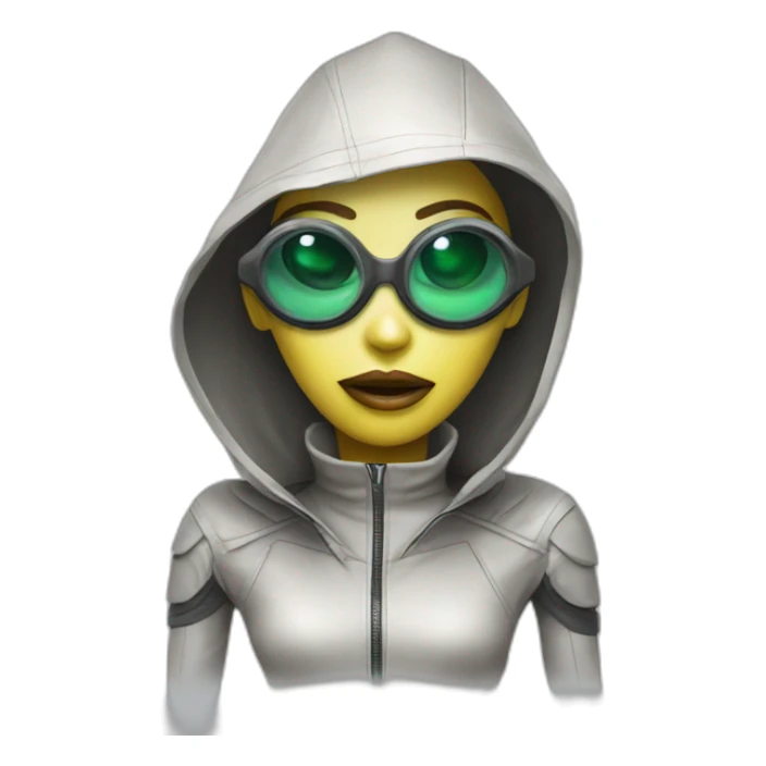 alien dressed as a fashion model  sticker