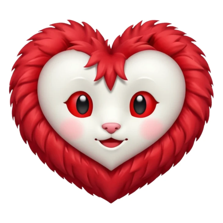 sport fur heart sticker