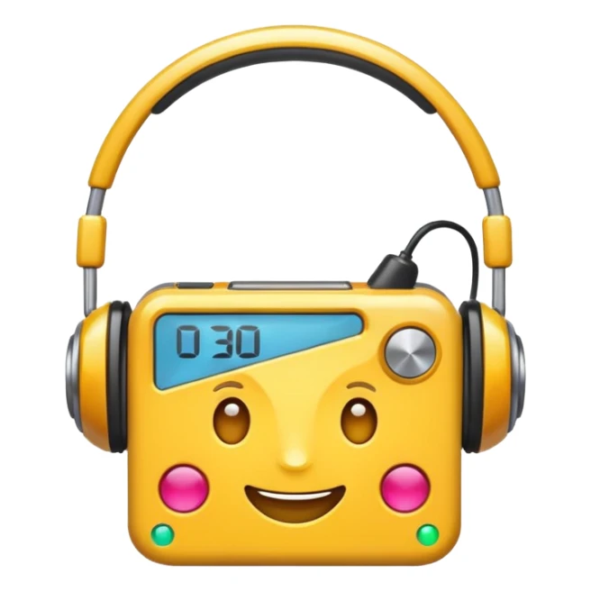 happy audio player sticker