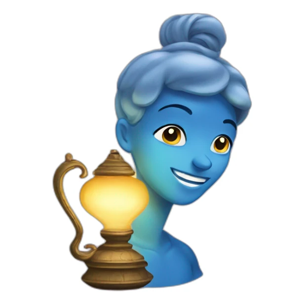 genie coming out of the lamp  sticker