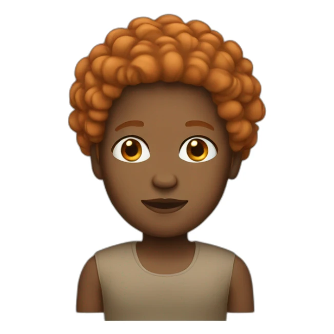 afroamerican with ginger hair sticker