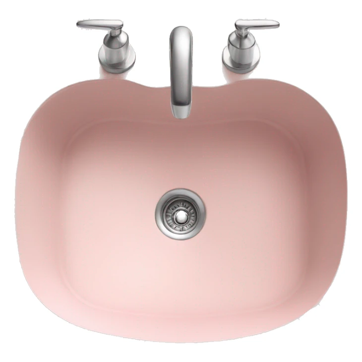 Light pink floral sink and faucet  sticker