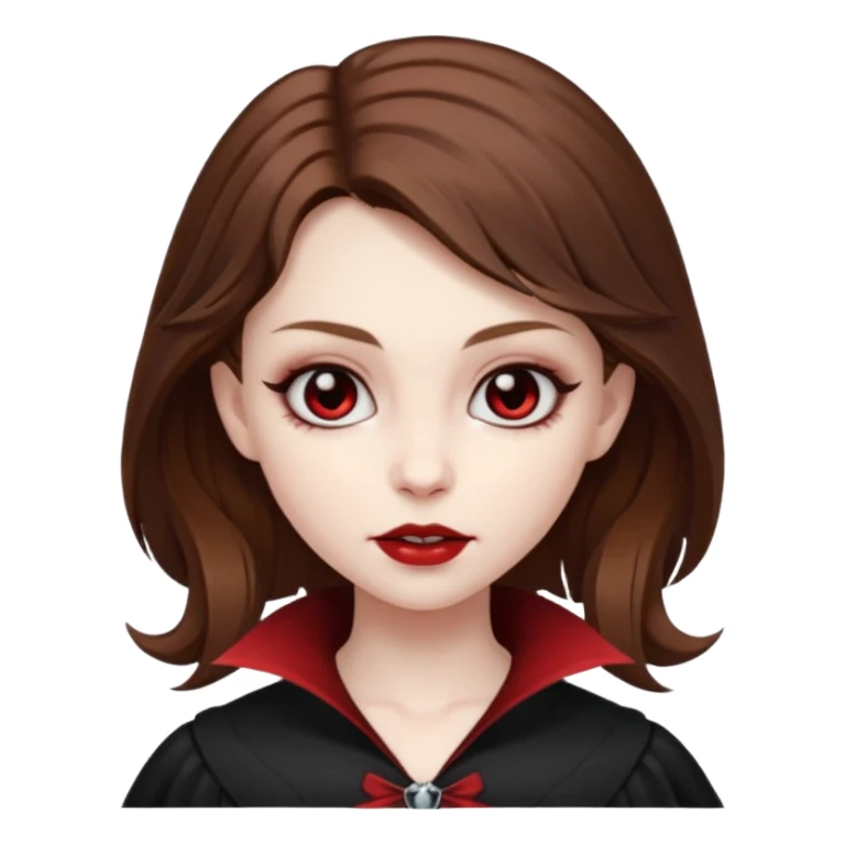 vampire girl with brown hair sticker