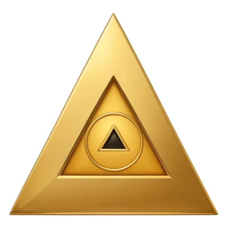 earth alchemical symbol inverted triangle with horizontal line upper part minimal bold monochromatic emoji style sticker