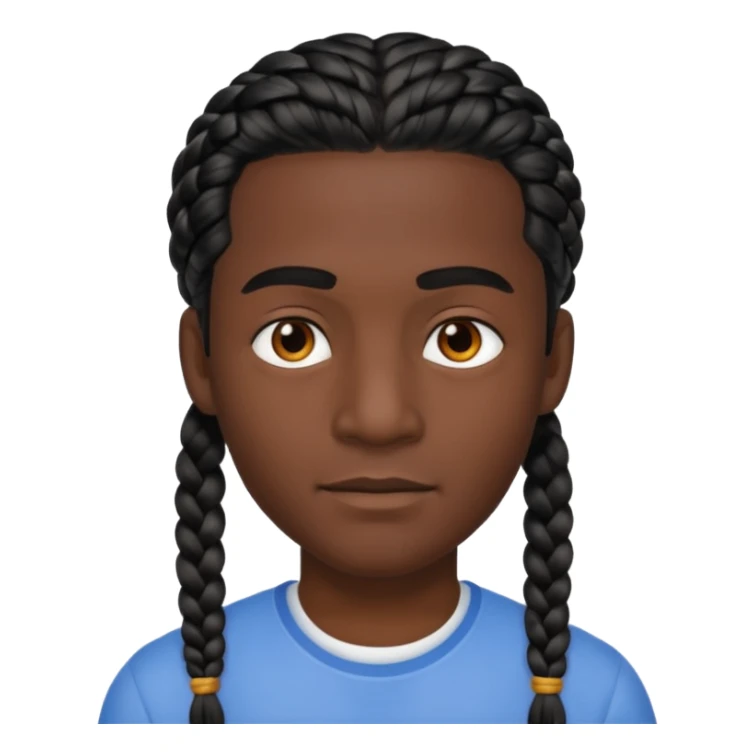 men and, haired, braided, black hair sticker