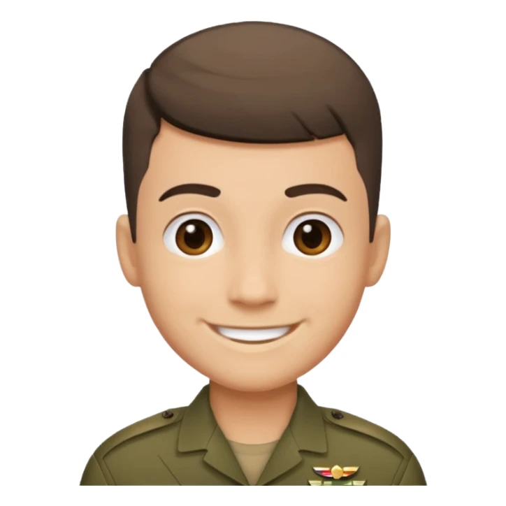 A friend with miltary hair cut sticker