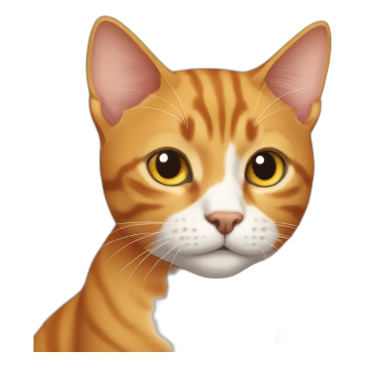 Shorthaired, orange tabby cat sticker