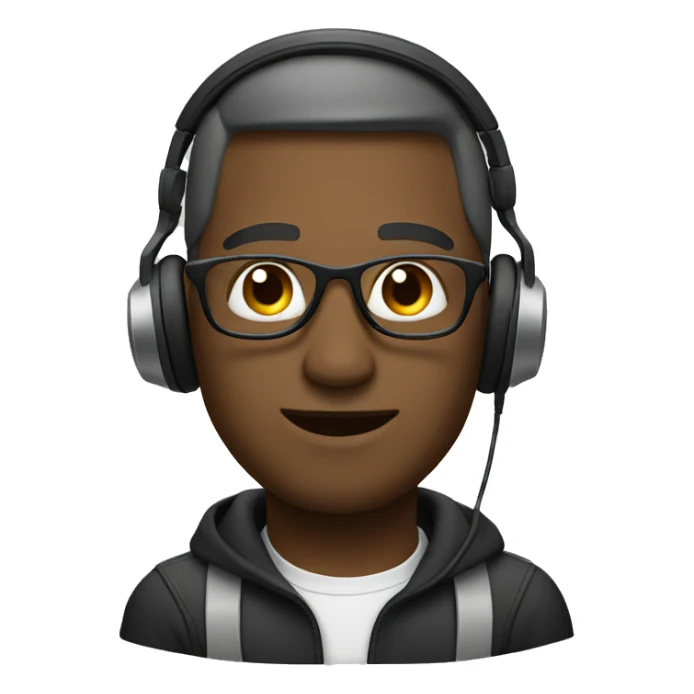 Man wearing headphones  sticker