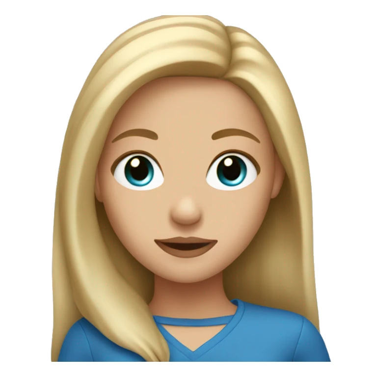 Girl with dirty blonde hair and blue eyes sticker