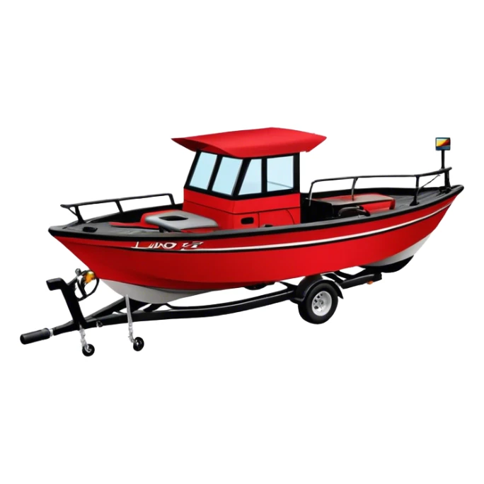 Fishing Boat - Lund 1775 Crossover XS (Model Year: 2022) (Iconic colour: Red with black trim) sticker