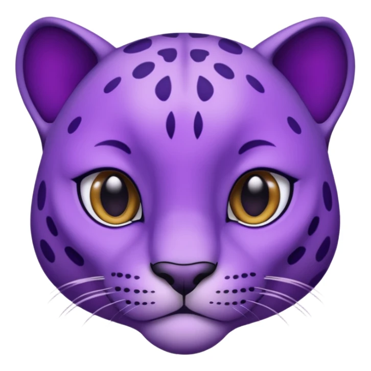 Purple Panther face turned to the slight right sticker