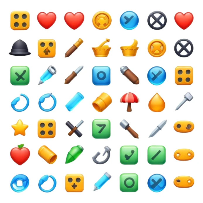 I need to multiple game icon used create one emoji sticker
