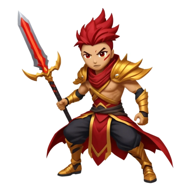 Generate me Genesis Nightbringer Yasuo emoji with aggressive colors sticker