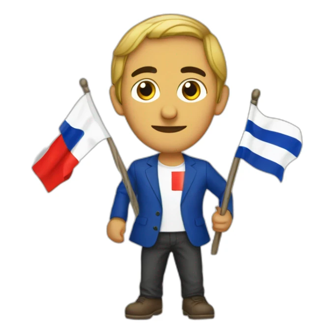 ZEMMOUR avec un drapeau français sticker