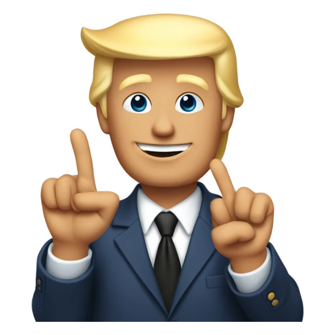 Donald trump making okay hand sign sticker