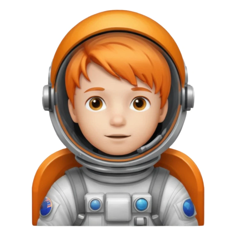 Astronaut boy kid with orange hair sticker
