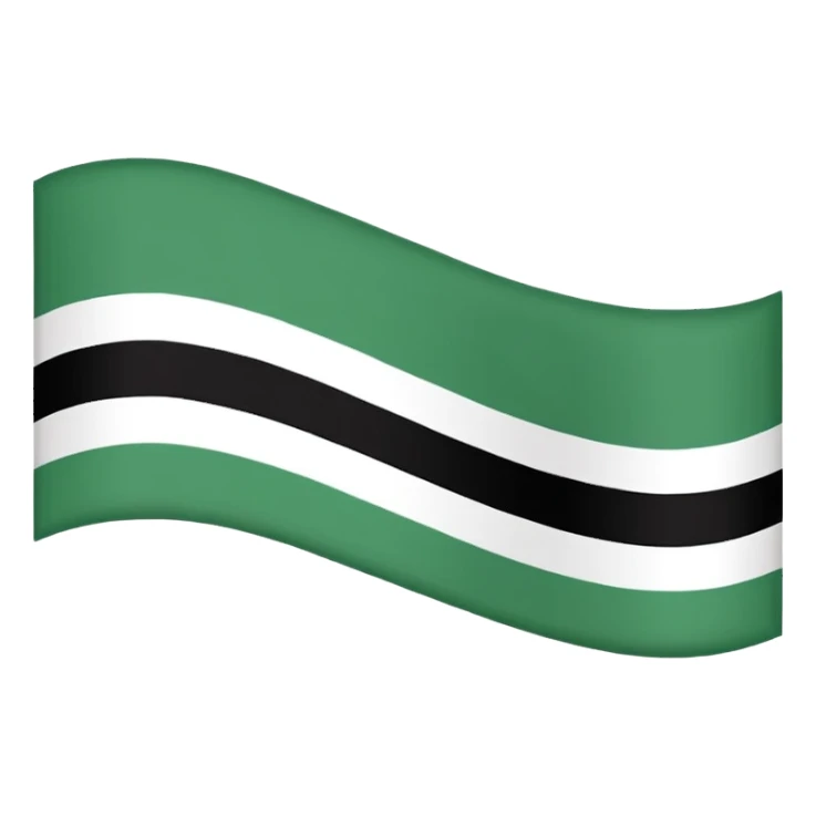 Make the flag of the Ural Republic, white, green, black sticker