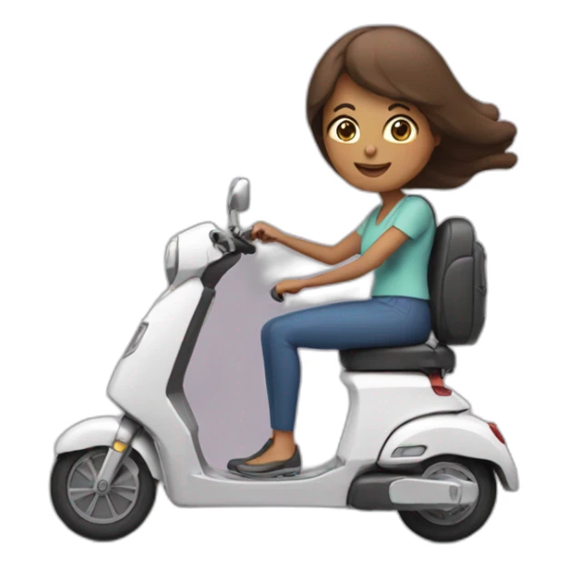 Mother on a electric scooter sticker
