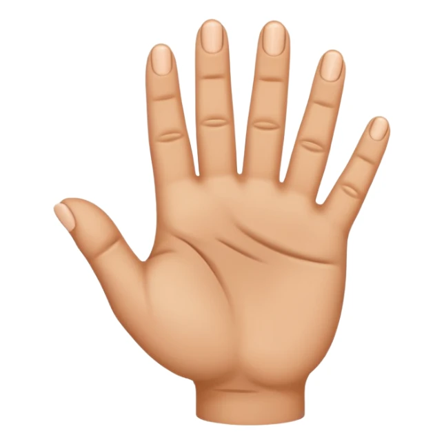 una mano con cinco dedos pero uno de los cincos dedos esta señalando abajo sticker