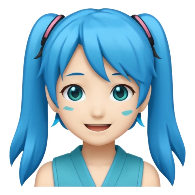 Hatsune Miku as a emoji sticker