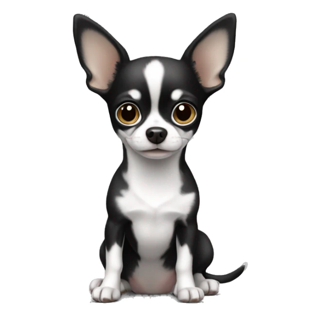 A black and White chihuahua  sticker