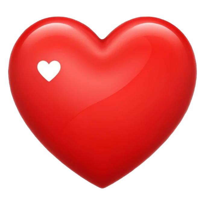 Un corazón grande rojo con la letra" J" en mayúscula en el centro  sticker