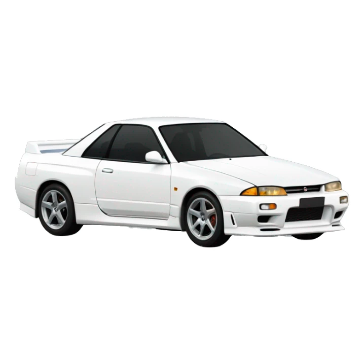 white nissan skyline r32 sticker