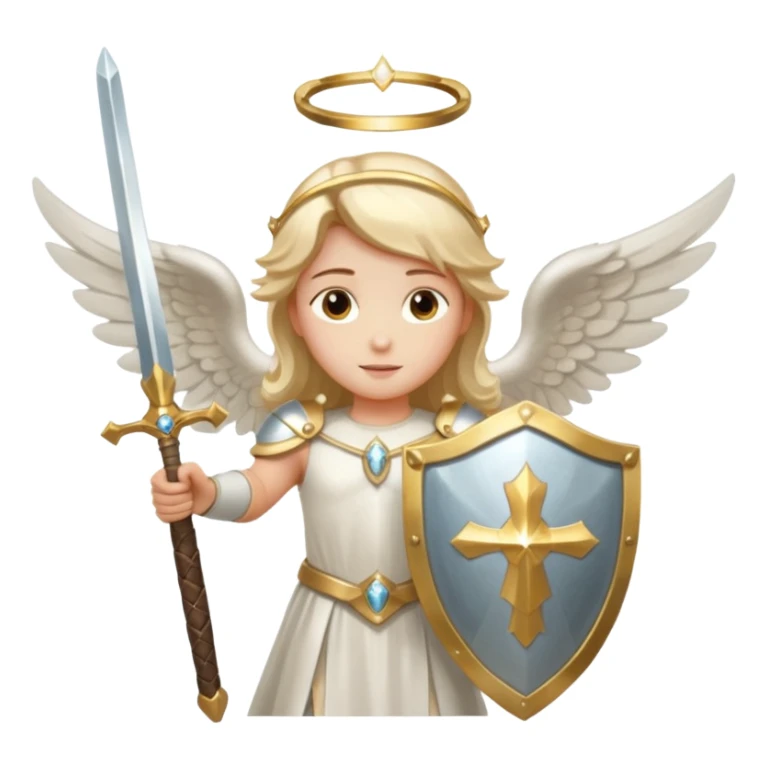 - 🛡️ Shield – symbolizing protection
- ⚔️ Sword – representing spiritual warfare
- 👼 Angel – the heavenly messenger
- ✨ Sparkles – highlighting his glory. Keep it simpled with elegance  sticker