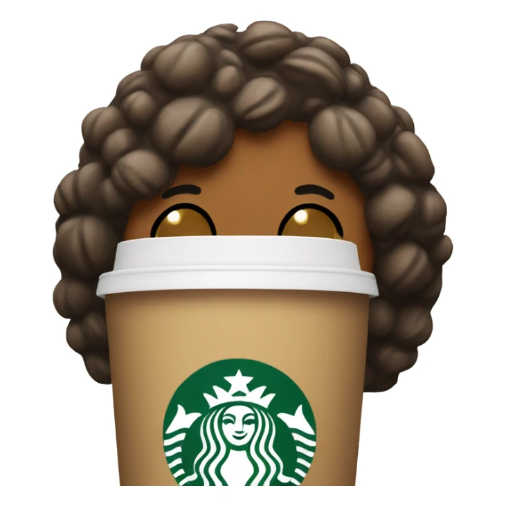 Starbucks with a Kiss  sticker