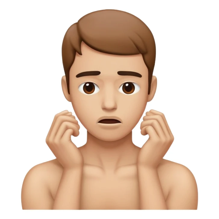 a person pretending to choke them self sticker