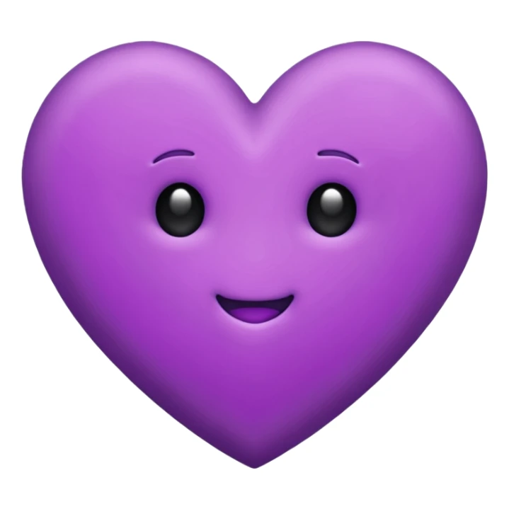 purple heart with a velvet texture sticker