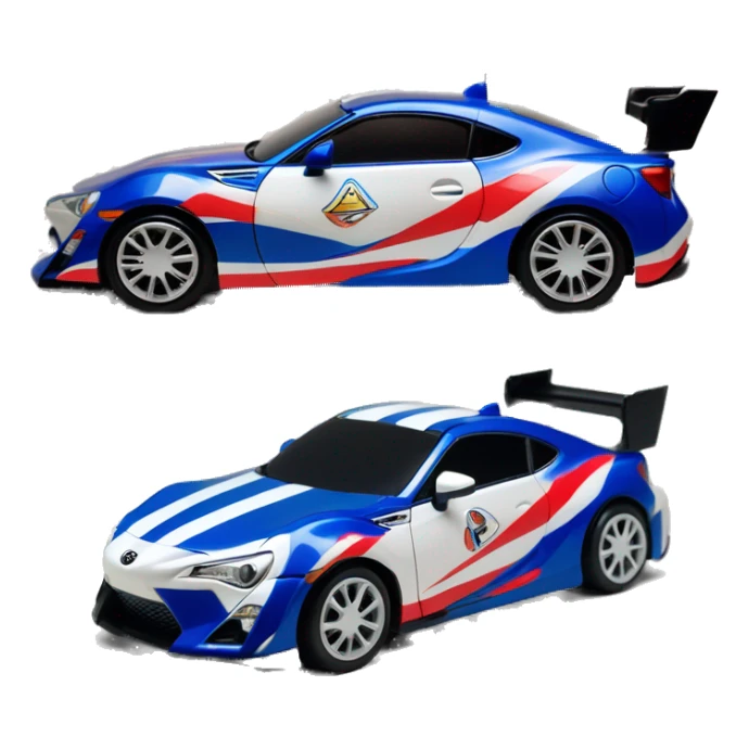 Radio Controlled Captain Rex themed 2013 Toyota 86 shaped like a Formula One race car with exposed turbine wheels  sticker