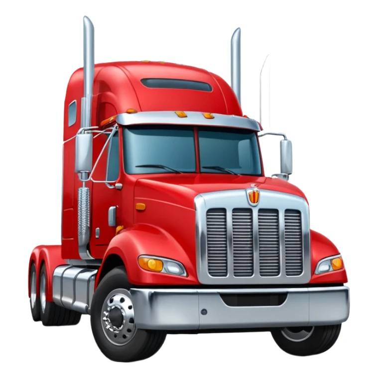 18 wheeler truck international facing me  sticker